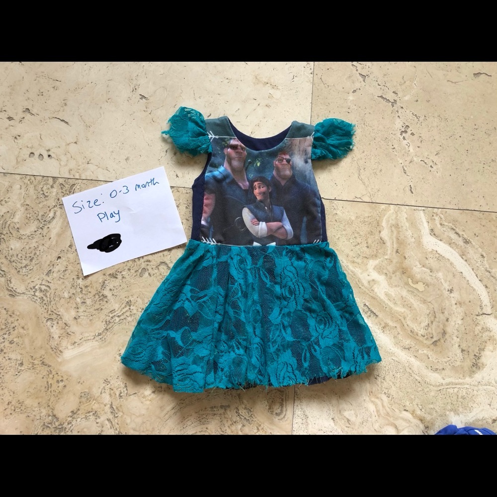 Custom Flynn Rider dress size 0-3 months